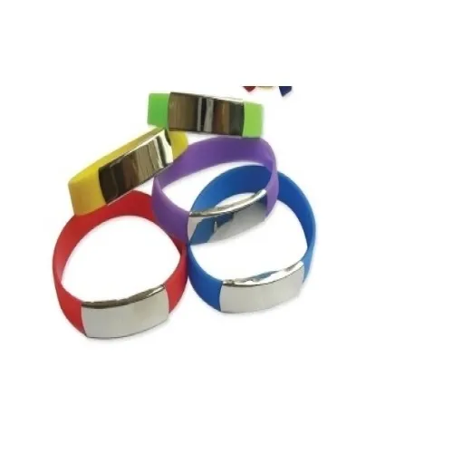 Silicon Wristband With Metal